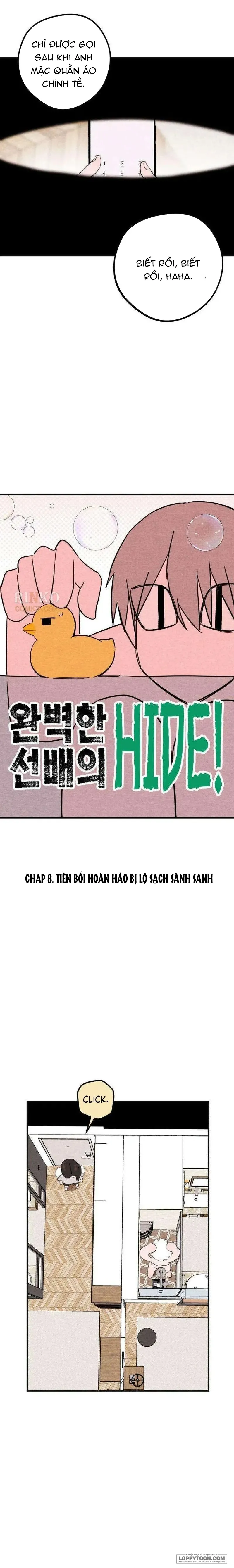 Bộ Mặt Che Giấu Của Tiền Bối Hoàn Hảo Chap 8 - Tiền bối bị lộ sạch sành sanh - trang 2