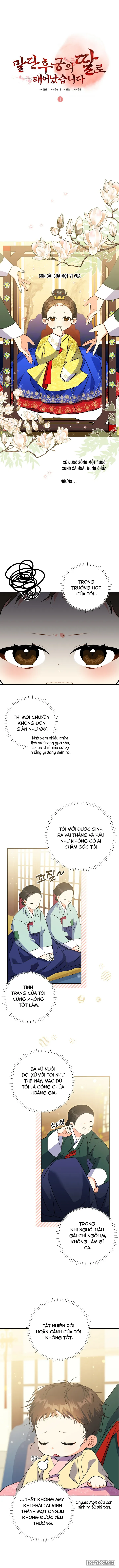 Tôi Sinh Ra Là Con Gái Của Một Cung Phi Hèn Mọn Chap 1 - trang 3