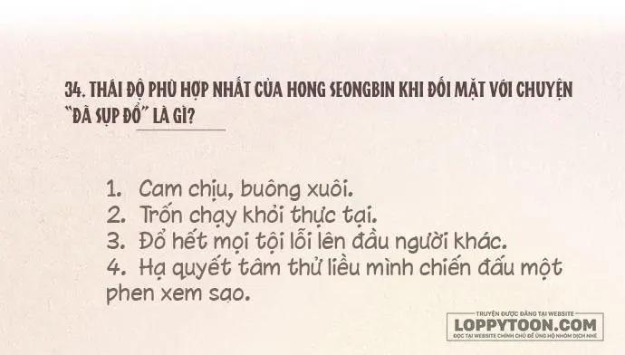 Trắc Nghiệm 4 Lựa Chọn Chap 34 - trang 83
