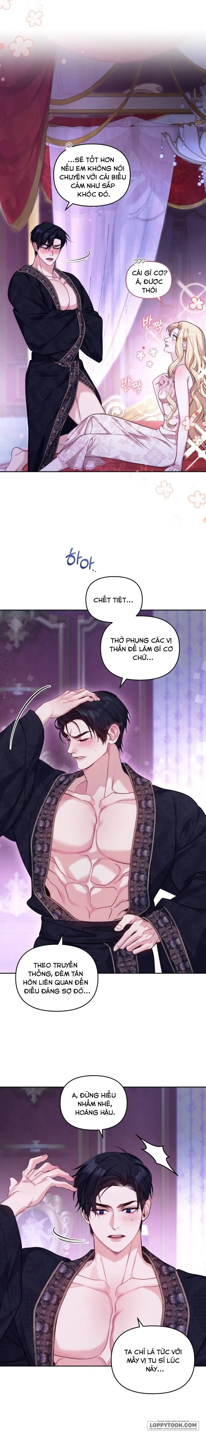 Tôi Đã Trải Qua Đêm Đầu Tiên Dù Chỉ Là Hoàng Hậu Thay Thế Chap 2 - trang 5
