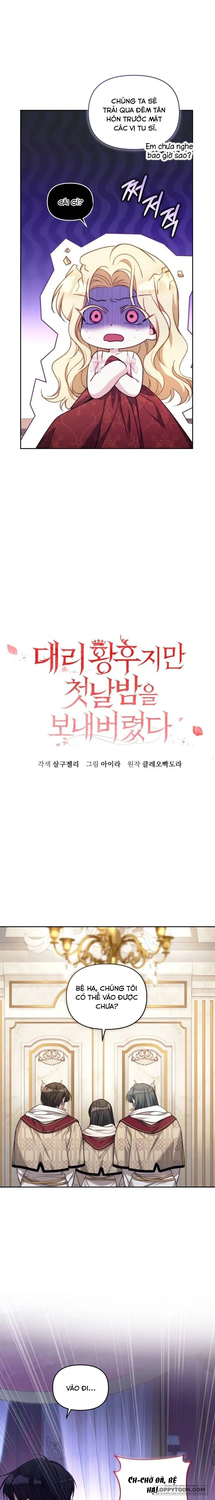Tôi Đã Trải Qua Đêm Đầu Tiên Dù Chỉ Là Hoàng Hậu Thay Thế Chap 2 - trang 11